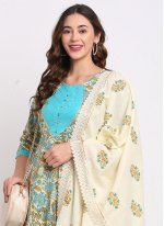 Glamorous Cotton Printed Anarkali Salwar Suit