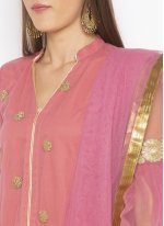 Glamorous Pink Embroidered Designer Pakistani Salwar Suit