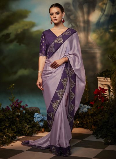 Glamorous Purple Trendy Saree