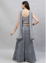 Glamorous Thread Grey Trendy Lehenga Choli