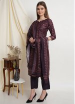 Glamorous Violet Designer Straight Salwar Suit