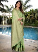 Glorious Green Weaving Classic Designer Saree