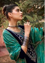 Glorious Velvet Embroidered Salwar Suit