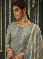 Glossy Digital Print Casual Salwar Suit
