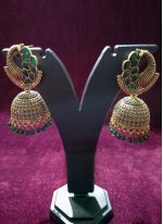 Gold and Green Color Ear Rings