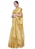 Gold Cotton Zari Classic Saree