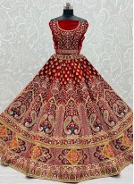Gorgonize Red Embroidered Designer Lehenga Choli