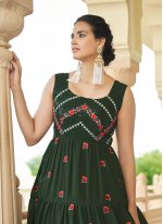 Gown  Sequins Georgette in Green