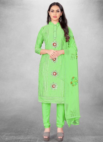 Graceful Green Trendy Salwar Kameez