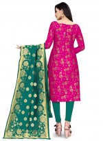 Grandiose Banarasi Silk Churidar Designer Suit