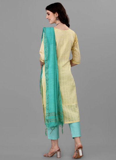 Grandiose Cream Handloom Cotton Salwar Suit