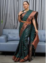 Grandiose Green Weaving Classic Saree