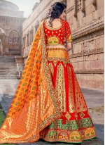 Grandiose Multi Colour Weaving Trendy Lehenga Choli