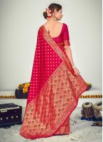 Grandiose Weaving Rani Banarasi Silk Designer Traditional Saree