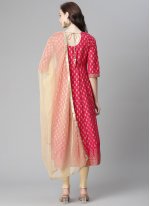Gratifying Printed Pink Cotton Salwar Suit
