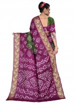 Green and Purple Fancy Festival Designer Traditional Saree
