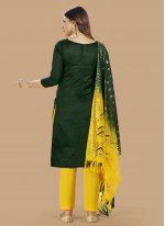 Green and Yellow Color Salwar Kameez
