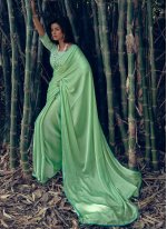 Green Art Silk Ceremonial Trendy Saree
