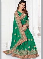 Green Art Silk Traditional Designer Saree