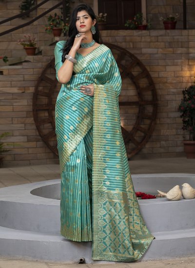 Green Banarasi Silk Weaving Silk Saree