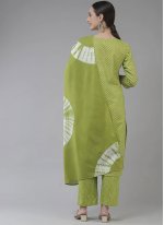 Green Casual Readymade Salwar Suit