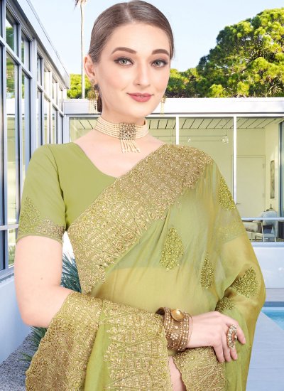 Green Ceremonial Classic Designer Saree