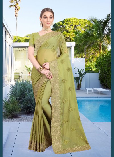 Green Ceremonial Classic Designer Saree