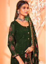 Green Ceremonial Georgette Designer Pakistani Suit