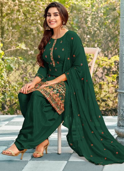 Green Ceremonial Patiala Salwar Suit
