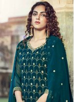 Green Color Designer Pakistani Salwar Suit