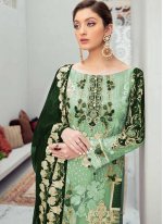 Green Color Designer Pakistani Suit