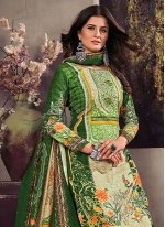 Green Color Pakistani Salwar Kameez