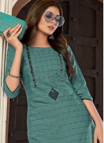 Green Color Party Wear Kurti
