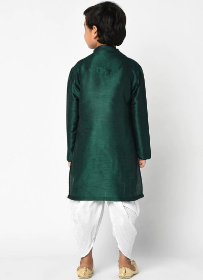 
                            Green Embroidered Mehndi Angrakha