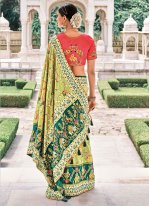Green Embroidered Wedding Contemporary Saree