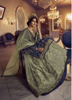 Green Embroidered Wedding Trendy Lehenga Choli