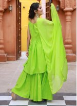 Green Engagement Readymade Designer Salwar Suit