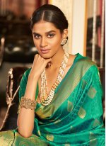Green Festival Handloom silk Saree