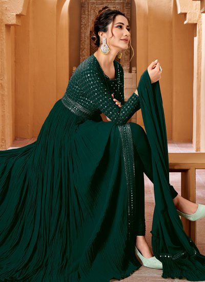 Green Georgette Designer Salwar Kameez