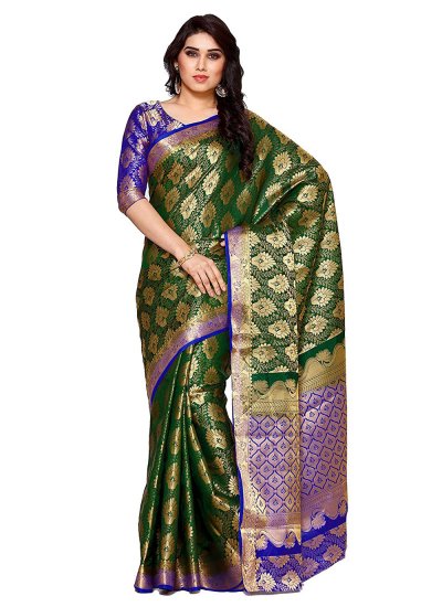 Green Kanjivaram Silk Designer Saree