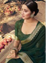 Green Lace Classic Designer Saree