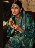 Green Pashmina Designer Pakistani Suit