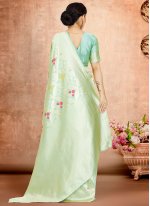 Green Poly Silk Designer Traditional Saree
