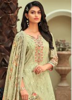 Green Resham Festival Designer Pakistani Suit