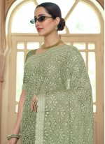 Green Resham Wedding Designer Saree