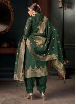 Green Silk Ceremonial Designer Pakistani Suit