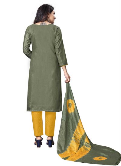 Green Silk Festival Trendy Salwar Suit
