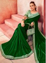 Green Silk Party Trendy Saree