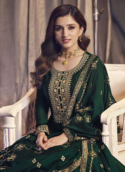 
                            Green Silk Salwar Suit
