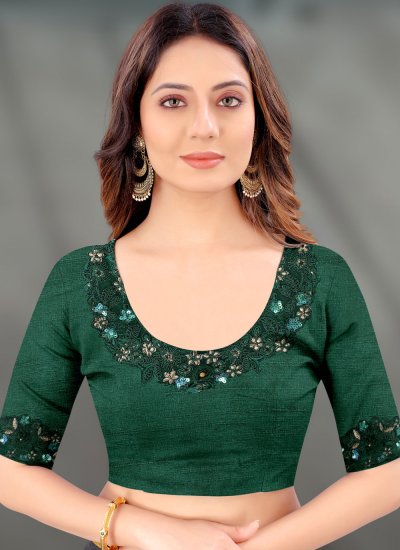 
                            Green Silk Traditional Saree